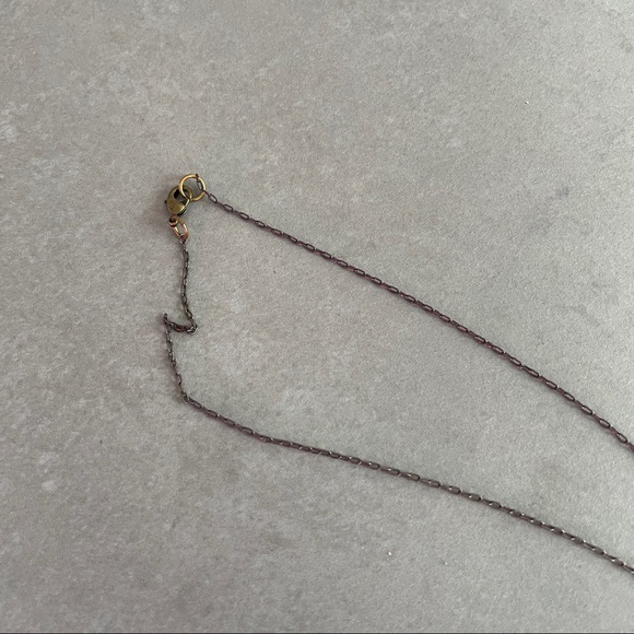 Laura Lombardi Raw Brass Dagger Triangle Necklace - Picture 7 of 12